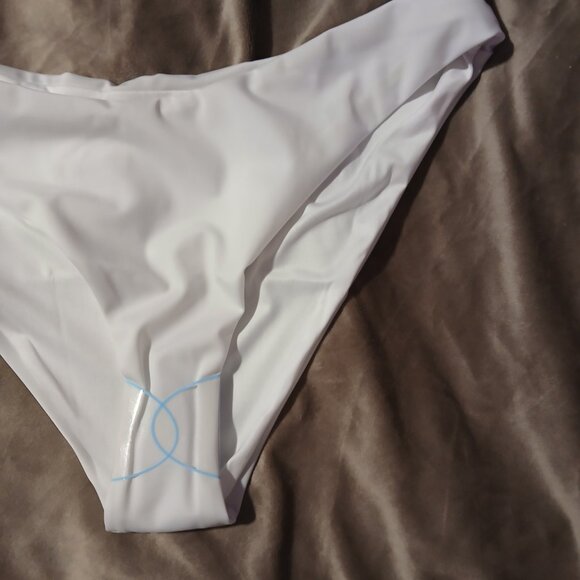 Asos Design Curve Women's M&M Hipster Bikini Bottom White SZ 14 NWOT - Picture 3 of 5